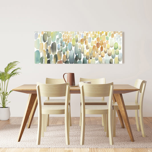 Blue Livingroom Canvas - Cluster of Circles Home Decor Art