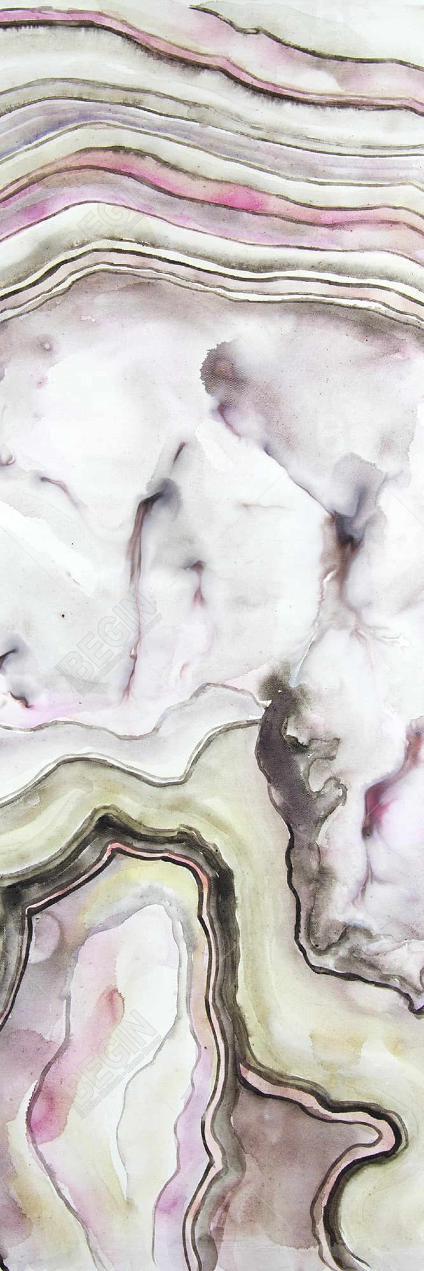 Toile minimaliste violette à motif d'agate | Décoration murale