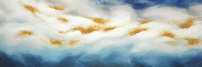 Toile de paysage abstrait | Décoration murale à motifs bleus