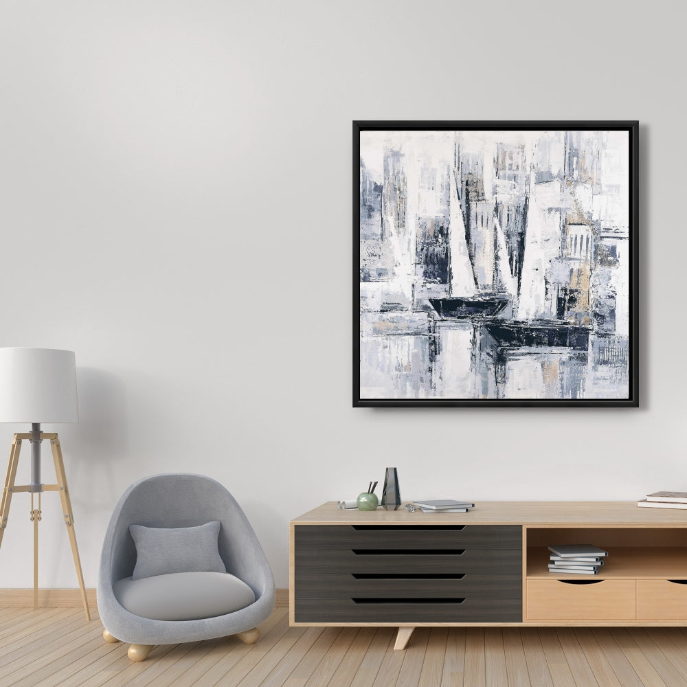 Voiliers de style industriel | Toile côtière bleue pour la décoration intérieure