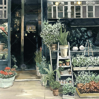 Toile encadrée Cactus Green Living Room | Décoration de magasin de plantes