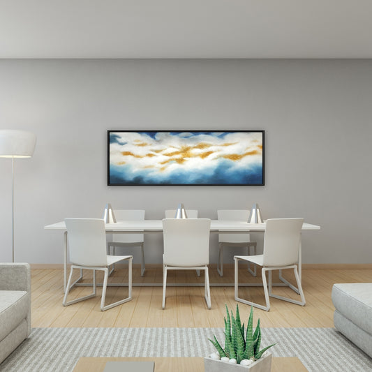 Abstract Clouds Canvas | Bedroom Wall Art | Home Decor Framed