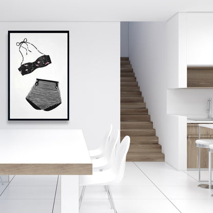 Maillot de bain vintage en toile pour femme | Vêtements blancs, décoration d'intérieur