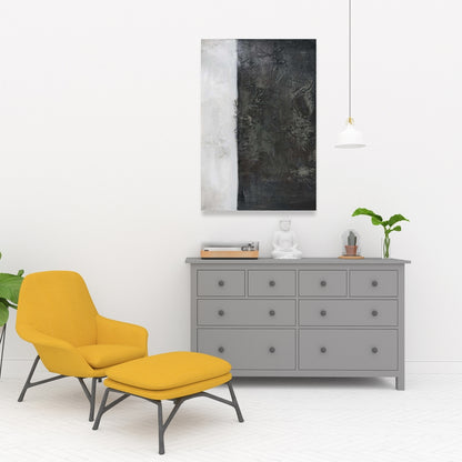 Industrial White Abstract Shape Canvas - Home Decor Wall Art