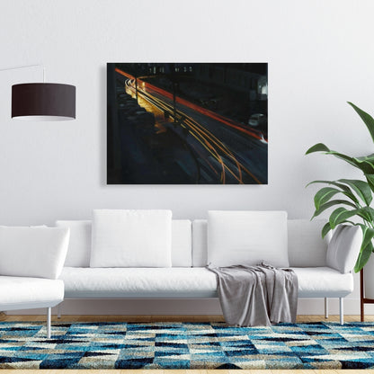 Toile de chambre jaune américaine - Décoration d'intérieur du centre-ville