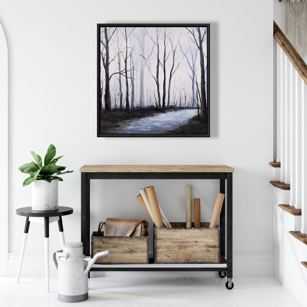 Toile encadrée « Forêt du désert » moderne avec arbres pour chambre à coucher | Décoration d'intérieur