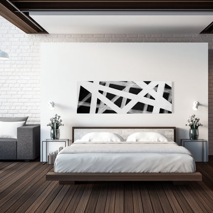 Minimalist Geometric Stripes Canvas | Abstract Home Decor