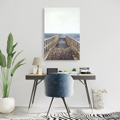 Relaxing Beach Marine Sea Blue Canvas - Home Decor Wall Art