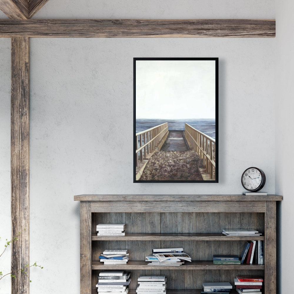 Relaxing Beach Coastal Bedroom Sea Framed Canvas - Home Decor