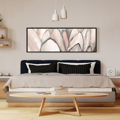 Blush Pink Flower Canvas | Bedroom Wall Art Home Decor
