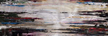 Peinture liquide abstraite - Toile encadrée bleue moderne pour décoration intérieure