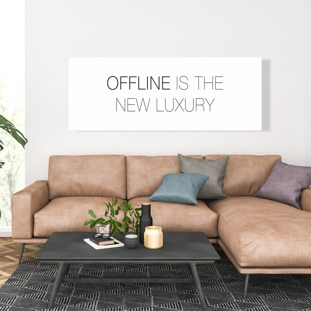 Offline is the New Luxury Canvas | Motivational Bedroom Decor