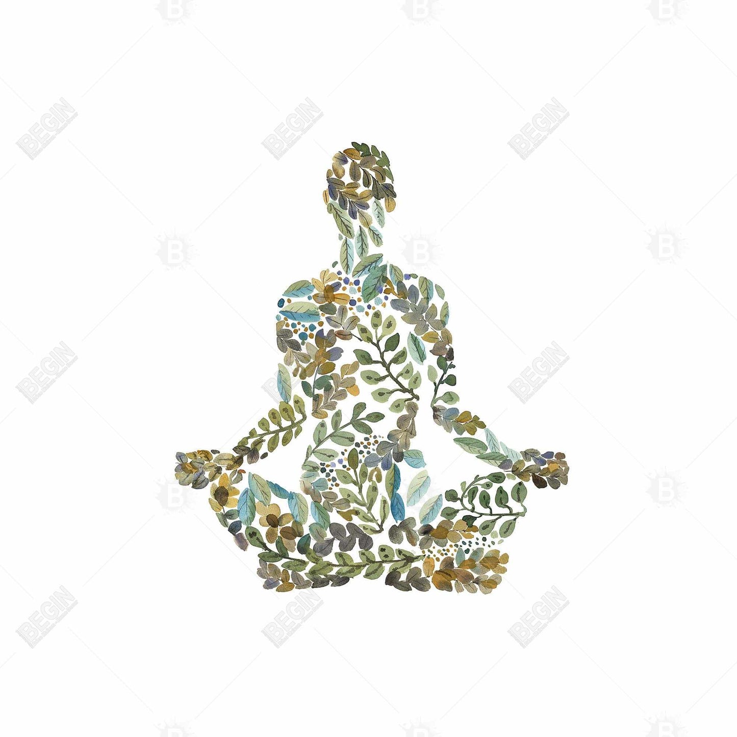 Toile de chambre à coucher motif floral ethnique et botanique - Décoration Zen Attitude