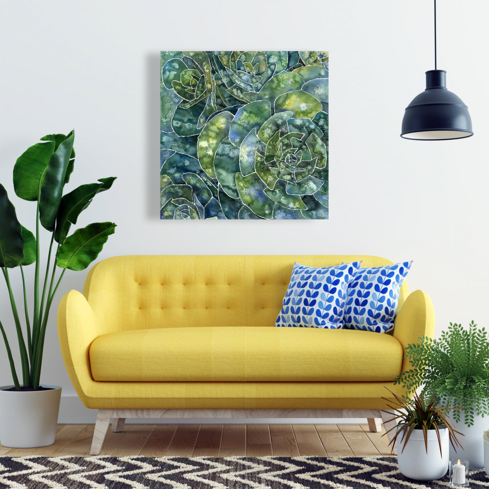 Abstract Succulents Canvas | Cactus Wall Art for Home Decor