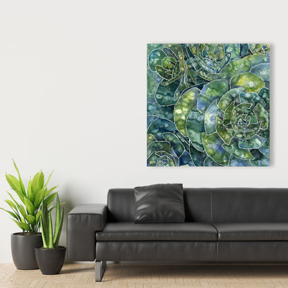 Abstract Succulents Canvas | Cactus Wall Art for Home Decor