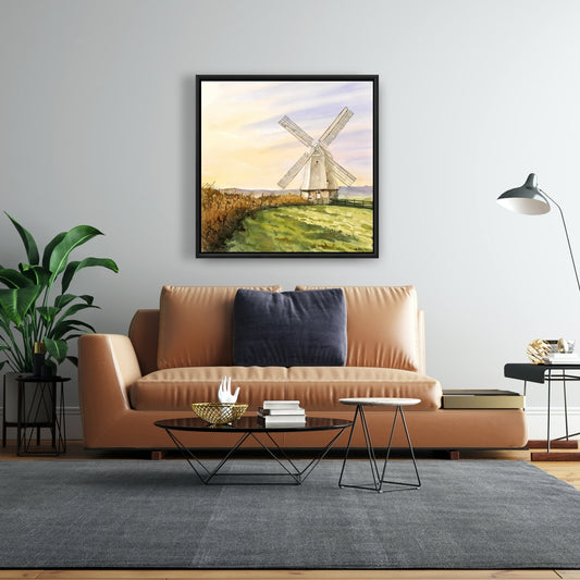 Morning Breeze Botanical Rustic Bathroom Canvas | Home Decor