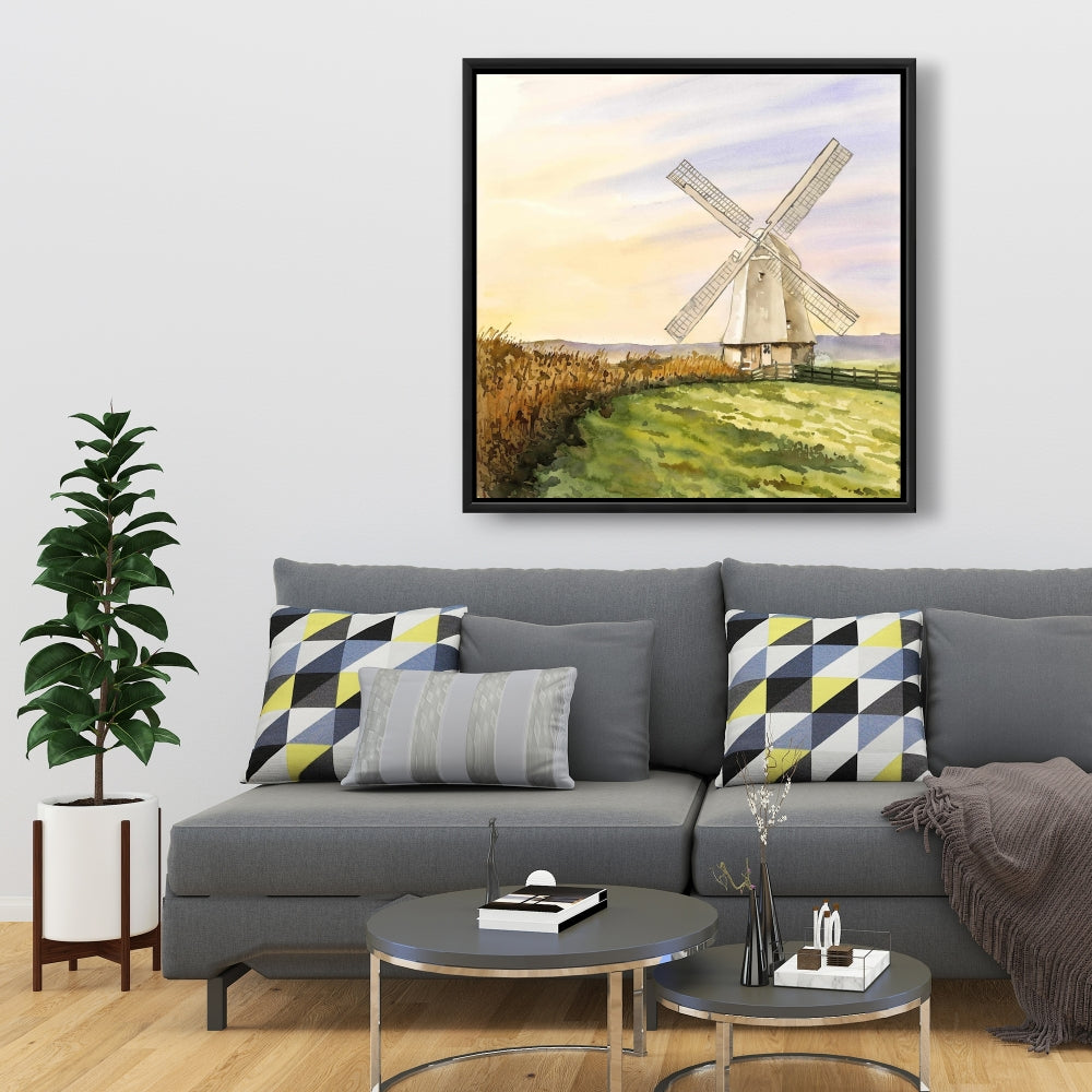 Toile rustique pour salle de bain « Brise matinale » | Décoration d'intérieur