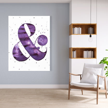 Ampersand Purple Canvas - Modern Home Decor & Wall Art