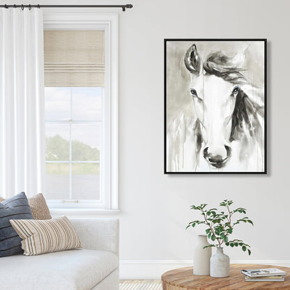 Beautiful Abstract Horse Canvas | Minimalist Bedroom Decor