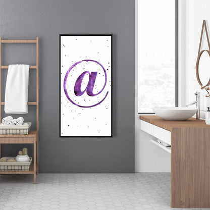 Toile encadrée violette – Symbole de décoration intérieure