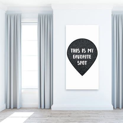 Toile de chambre à coucher contemporaine pour femme - C'est mon endroit préféré