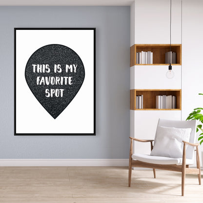 Citations motivantes sur les femmes sur toile encadrée – C'est mon endroit préféré