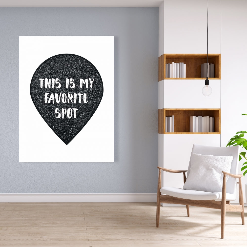 Toile de chambre à coucher contemporaine pour femme - C'est mon endroit préféré