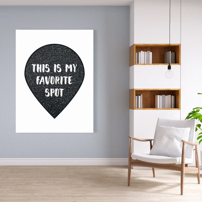 Toile de chambre à coucher contemporaine pour femme - C'est mon endroit préféré