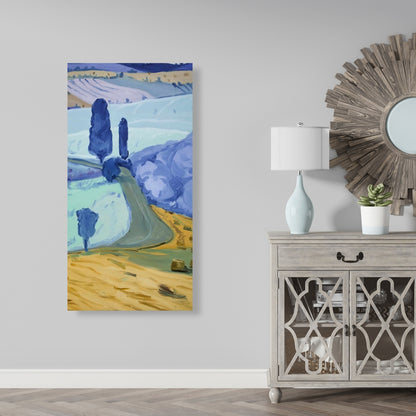 Tuscany Field Canvas | Bedroom Trees Landscapes Wall Art Decor