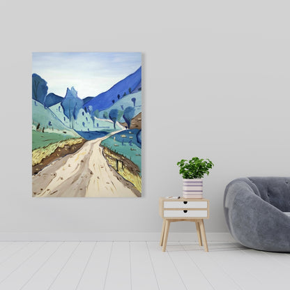 Tuscany Trail Mountains Bedroom Canvas | Home Decor Landscape