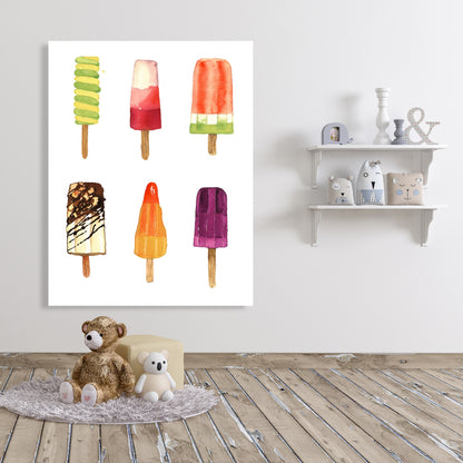 Iced Lollipop Food Orange Kitchen Canvas | Home Decor Art