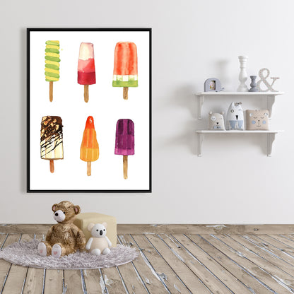Iced Lollipop Orange Kitchen Canvas | Home Decor Wall Art