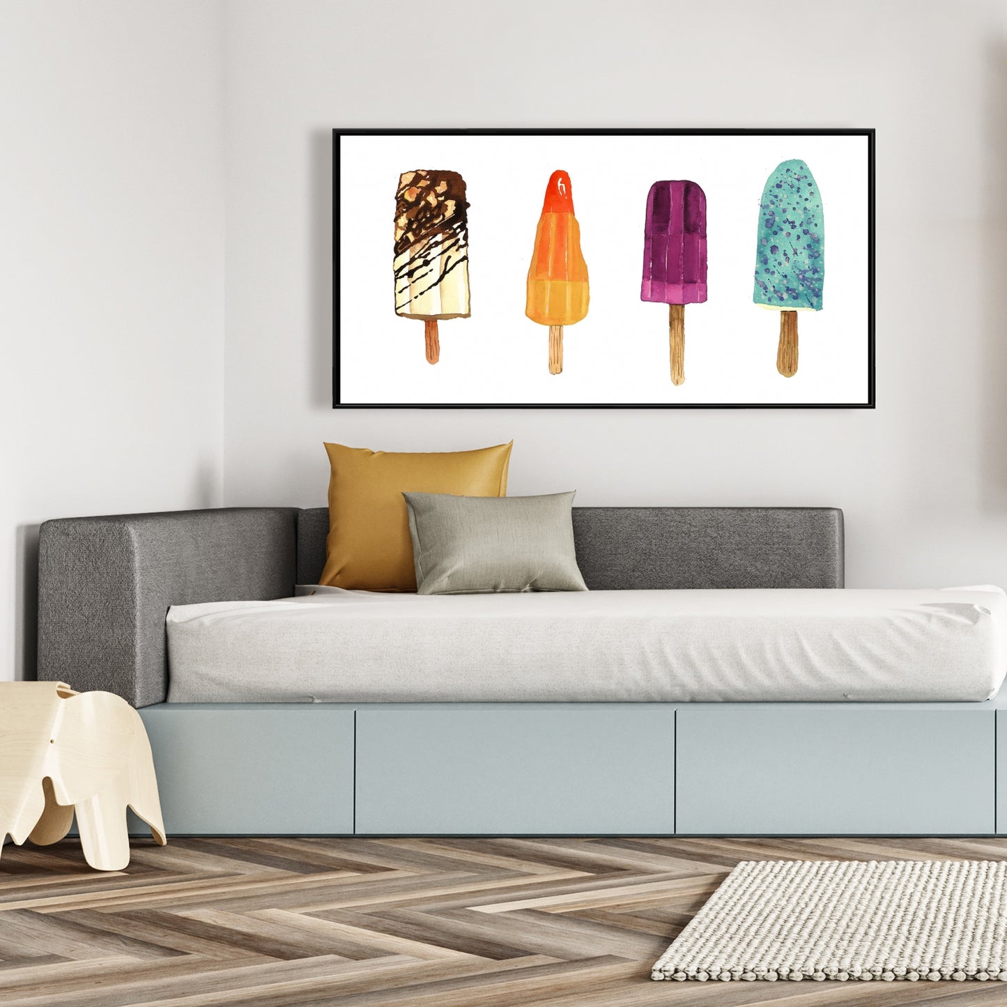 Iced Lollipop Orange Kitchen Canvas | Home Decor Wall Art