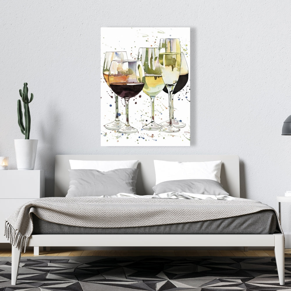 Yellow Food Canvas - Beautiful Wine Glasses Home Decor