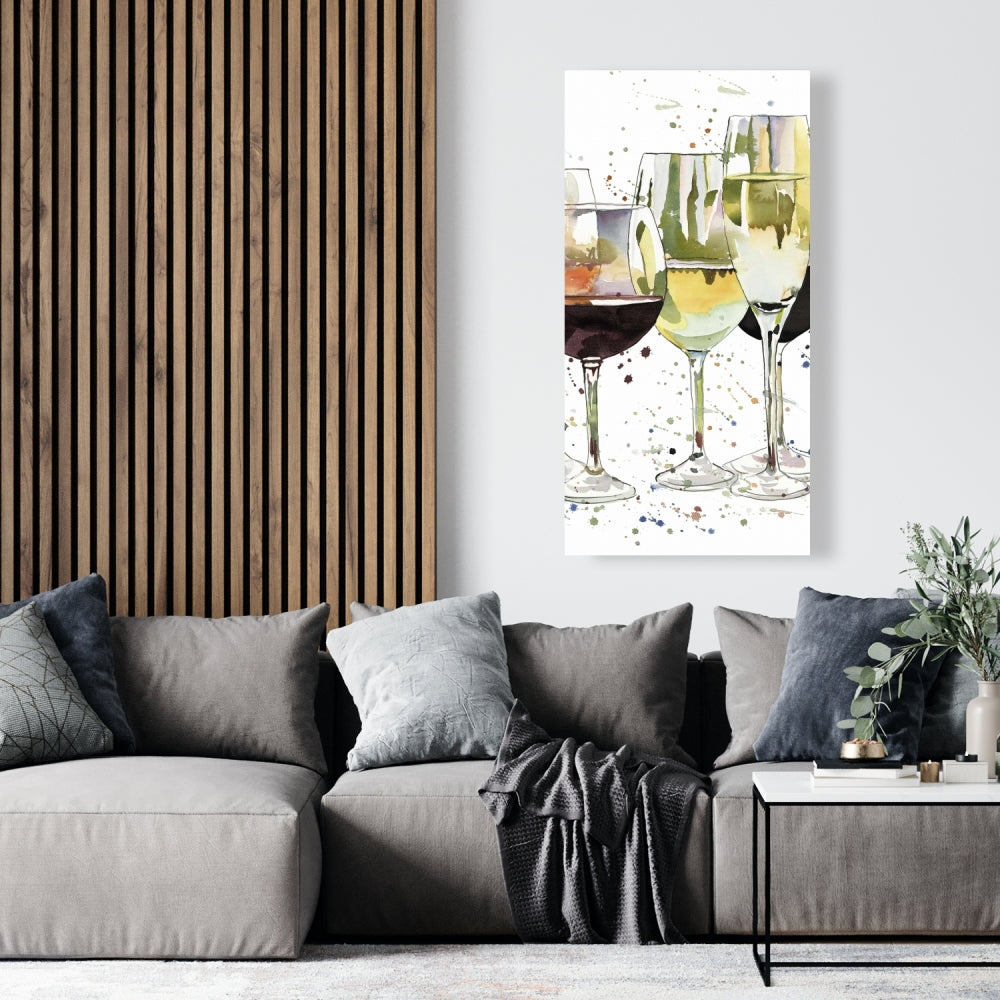Yellow Food Canvas - Beautiful Wine Glasses Home Decor