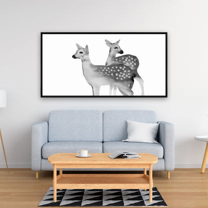 White Rustic Bedroom Canvas | Faon Black and White Decor