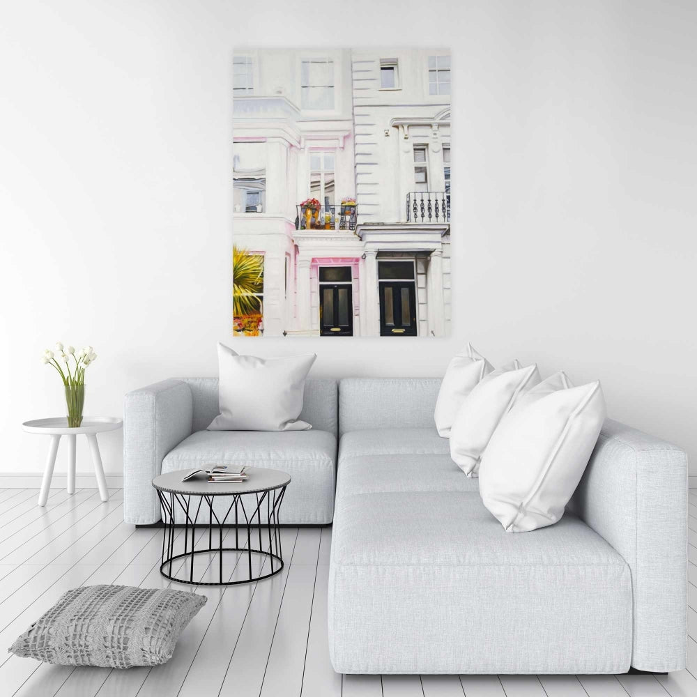 Botanical White Canvas - West Coast Houses Home Decor Art