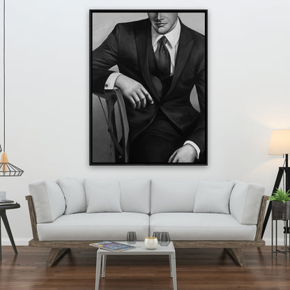 Toile d'homme d'affaires contemporain | Décoration murale moderne pour chambre à coucher