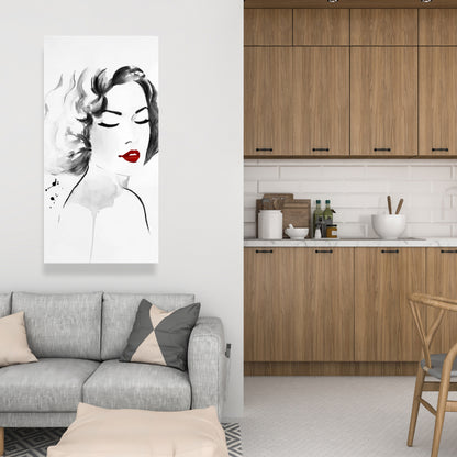 Watercolor Woman Canvas | Figurative White Woman Home Decor