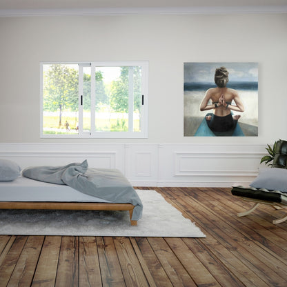 Reverse Prayer Pose Canvas | Spiritual Bedroom Wall Art Decor