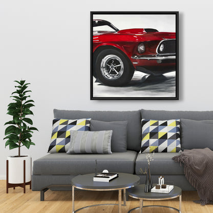 Toile de voiture rouge vintage | Décoration murale classique