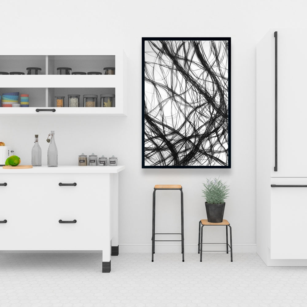 Minimalist Man Cave Decor | White Framed Canvas Connection