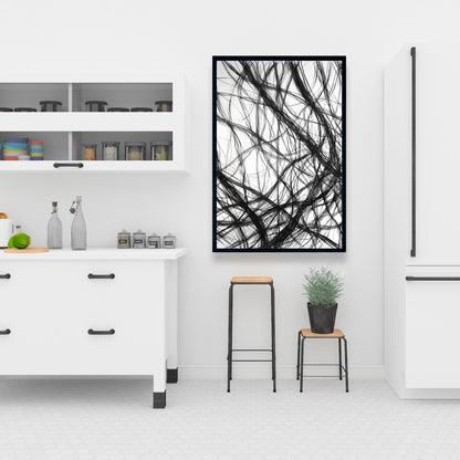 Minimalist Man Cave Decor | White Framed Canvas Connection