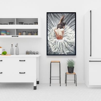 Toile encadrée Ballerine | Décoration de chambre contemporaine