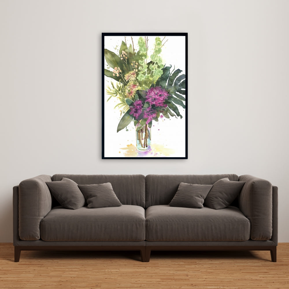 Composition florale tropicale – Toile florale exotique pour chambre