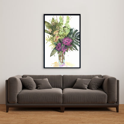 Composition florale tropicale – Toile florale exotique pour chambre