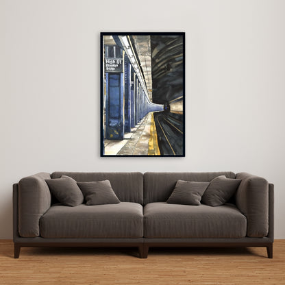 Toile industrielle du métro de New York | Décoration murale