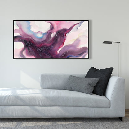 Milky Way Canvas | Purple Space Decor | Astronomy Spiritual Art