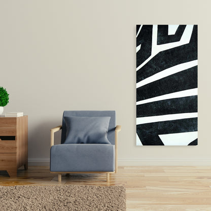 Toile industrielle « Labyrinthe aux formes abstraites » | Décoration d'intérieur