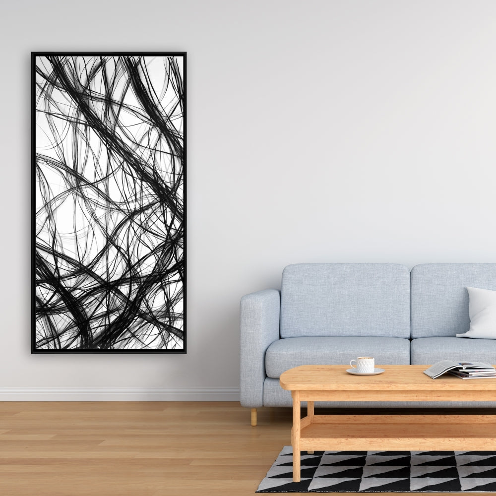 Minimalist Man Cave Decor | White Framed Canvas Connection